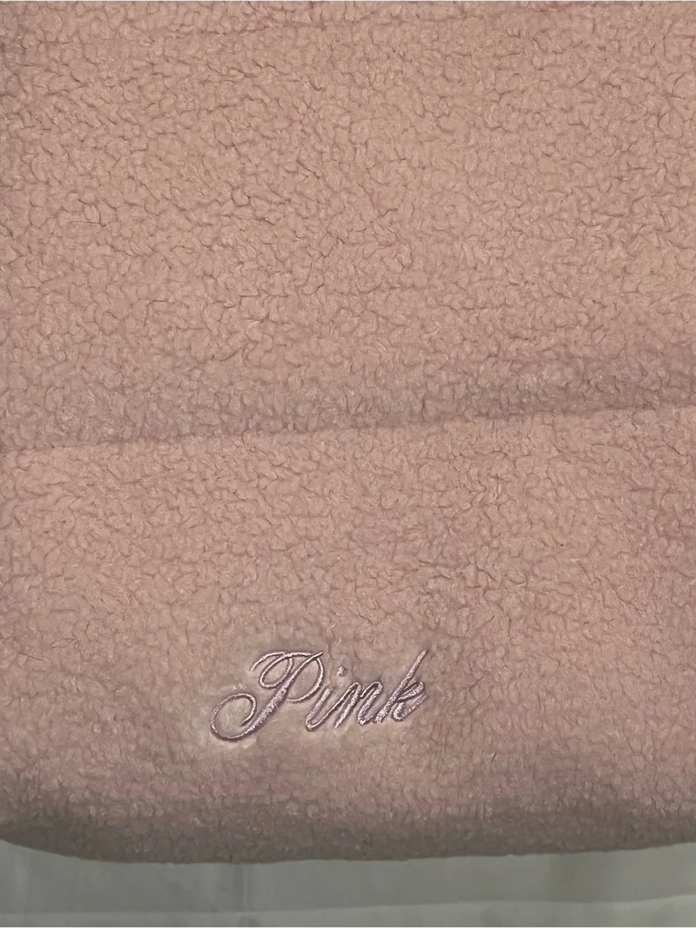 PINK Victoria's Secret Light Pink Sherpa Tote